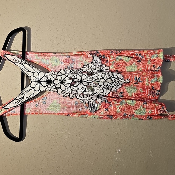 Free People Coral Floral Tank Top Size Medium - Picture 4 of 4